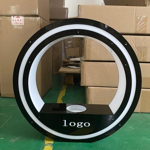 Acrylic display customized bar water led bottle stand display wine led bottle light glorifier base