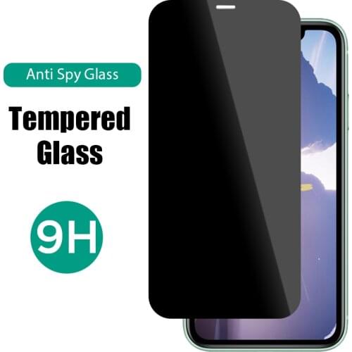 Anti Peep Privacy Phone Glass for iPhone 11 7 Plus XR X XS 8 6 6S SE Anti Spy Screen Protector Glass for iPhone 12 Pro Max Mini
