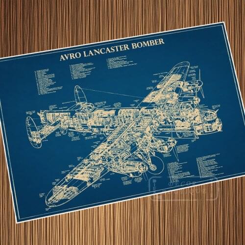Avro Vulcan B MK2 British Airplane Blueprints Sci-Fi Retro Vintage Kraft Poster Canvas Painting Wall Sticker Home Decor Gift