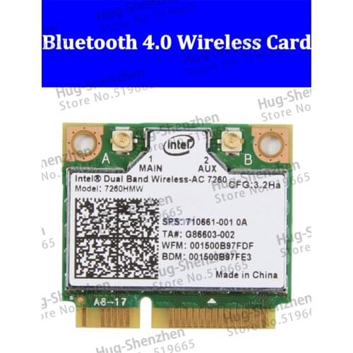 Intel Dual Band Wireless-AC 7260 7260HMW 7260AC 7260HMWAC 867Mbps half Mini PCI-e bluetooth4.0 Wireless wifi card