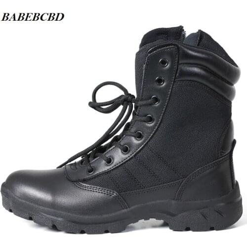Breathable Hight-top Zipper Ultra-Light Combat Boots Mens Combat Big Dumb Combat Tactical Desert Mountain Climbing Boots