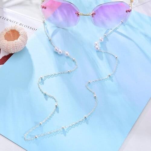 Fashion Eyeglasses Strap Chain Imitation Pearl Bead Mask Sunglasses Holder Glasses Eyewear Lanyards For Women Men Chains