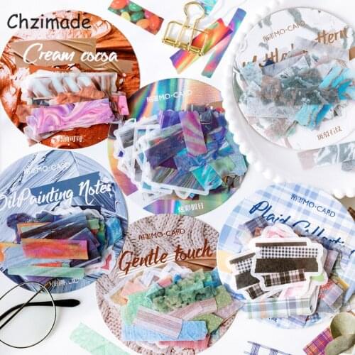Chzimade 60Pcs Vintage Flower Paper Stickers Junk Journal Scrapbooking Stickers 11X11CM Office School Stationery Paper Crafts