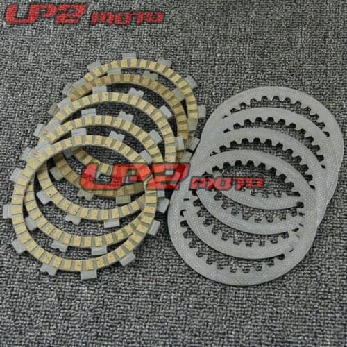For Suzuki DR-Z125 2003-2015 Paper Based Disc Iron Clutch Friction Kit Disc Plates Motorbike Parts Accessories