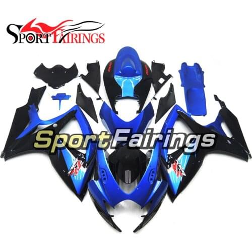 Gloss Blue Black Fairings For Suzuki GSXR600 750 K6 Year 06 07 2006 2007 ABS Motorcycle Fairing Kit Bodywork Motorbike Cowling