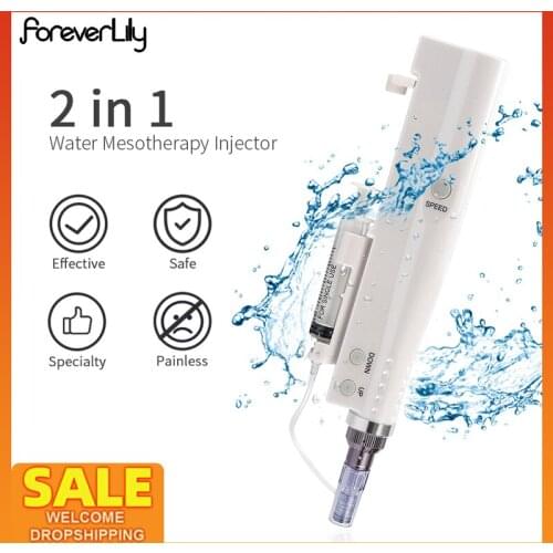2 In 1 Water Mesotherapy Injector Skin Hydration Machine Nano Microneedles Injection Gun Skin Lifting Tighten Whitening Device