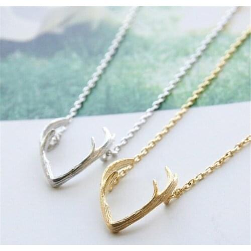 Fashion antlers pattern necklace clavicle necklace rose Color necklaces for women design chain of clavicle