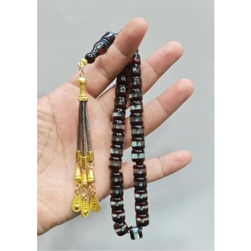 Islamic Tasbih Muslim Rosary Beads 33 Prayer Rosary For Men Bracelet For Men Accessory amber oltu amber stone Handmade Turkey