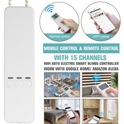 NEW Smart Home Motorized Chain Roller Blinds Automation Kit Control with Remote and MOBILE Control Via Alexa/Google/Wifi