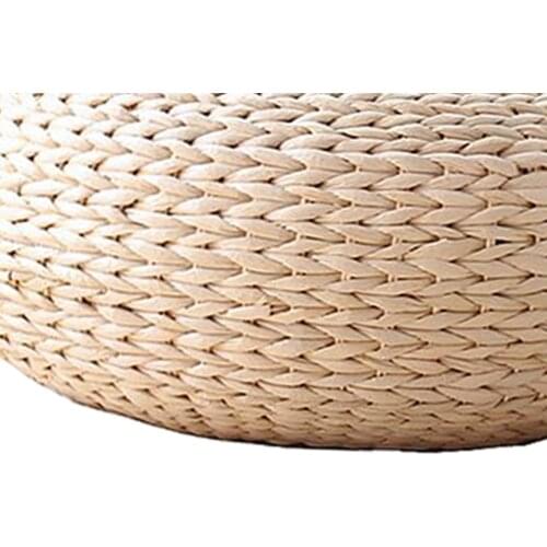 Natural Straw Cattail Seat Cushion Tatami Floor Mat Pouf Pure Handmade Room Patio Pad Yoga Meditation Worship Seat Mat 40cm