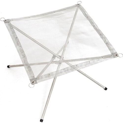 Portable Outdoor Bonfire Campfire Pit Camping Wood Stove Stand Frame Fire Rack Stainless Steel Foldable Mesh Fire Pit