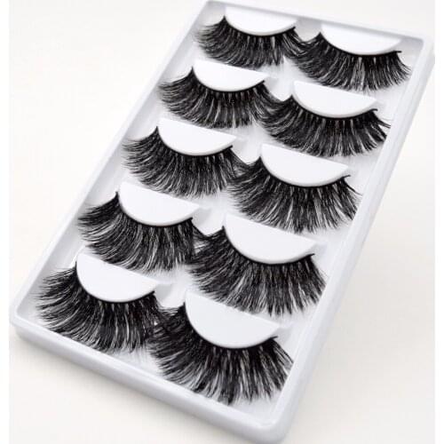 Visofree Eyelashes 5pairs/box Fur Friendly Mink Lashes Human Hair Handmade False Eyelashes Crisscross Eyelashes False Lashes K04