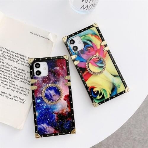 Luxury Glitter Starry square Phone case For Samsung S21Ultra S20FE NOTE20 10 S10 9 A51 A71 A50 A70 A20S S40 Silicone soft cover