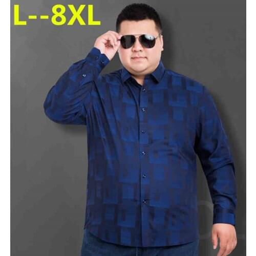 8XL 6XL 5XL 4XL New Cotton Oxford Dress Shirt Men Casual Shirt Brand Mens Clothing Classic Turn-down Collar Camisas Masculina