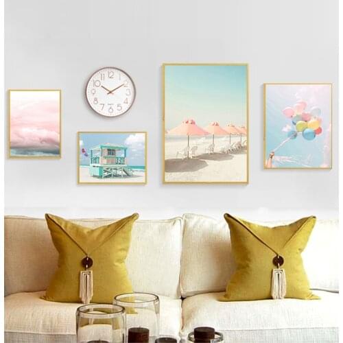 S And Prints Wall Pictures For Living Room Decor Beach Ocean Car Sexy Woman Landscape Pink Wall Art Canvas Painting Nordic