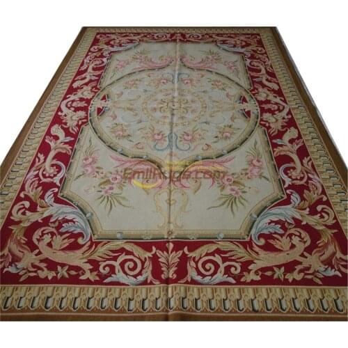 Wool aubusson rugs Woven Home Decor Rococo cloth art