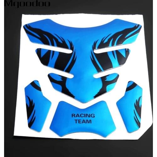 Blue Motorcycle 3D Fuel Oil Tank Pad Decal Protector Cover Gas Cap Sticker Universal For Honda Yamaha Suzuki Kawasaki KTM
