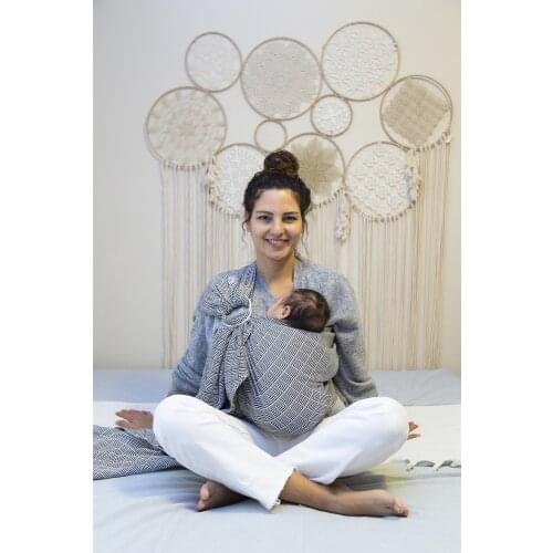 Baby Sling strap 100 Organic Turkish cotton Wrap Mist Ring Fashion mother baby carrier soft natural breathable Huggyberry Herringbone