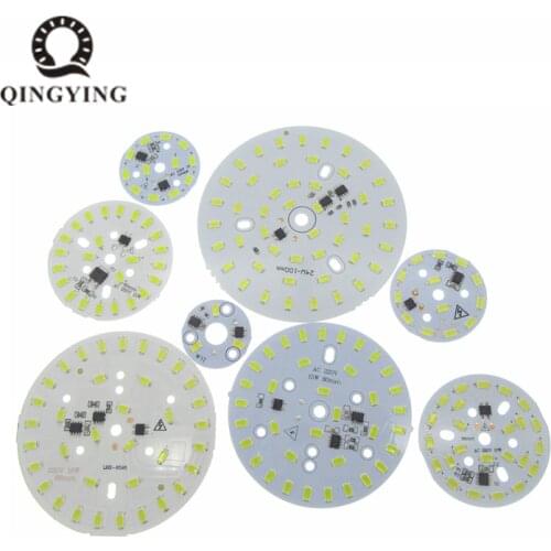 20pcs 220v SMD 5730 dimmable led pcb plate 3W 5W 7W 10W 12W 15W 18W 24W integrated smart ic driver lamp panel White Warm White