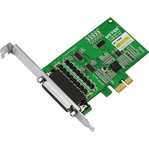 UT-782 2-Port Industrial RS-232 PCI-E Multi-Serial Port Card 600W lightning surge 15KV ESD protection each line