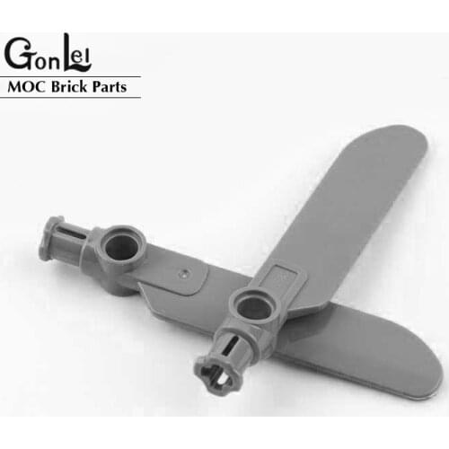 10Pcs/lot High-Tech Rotor Blade Small with Axle and Pin Connector End fit for Rotating windmill MOC Building Blocks Bricks Toys