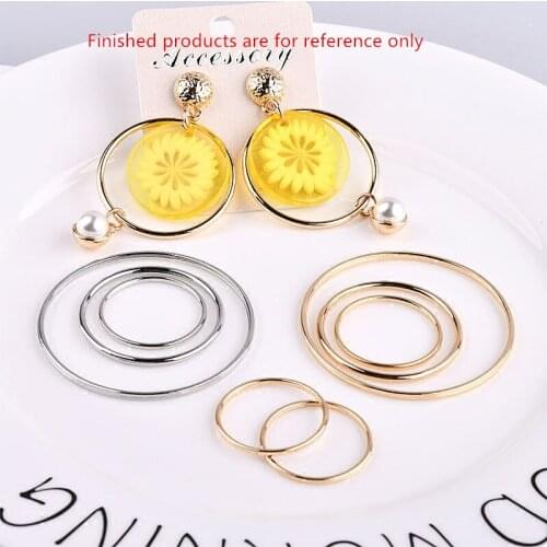 Diy jewelry finding 30pcs/lot alloy gold/silver color geometry rounds shape metal fashion charms fit earring/garments pendants