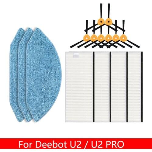 Spare Parts Hepa Filter Mop Pads Rag Cloth Side Brush Suit For Ecovacs Deebot U2 U2 PRO Vacuum Cleaner Robot Accessories