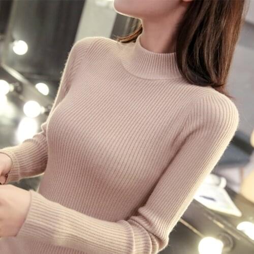 New winter half turtleneck female head slim tight sweaters short shirt sleeved jacket thickening