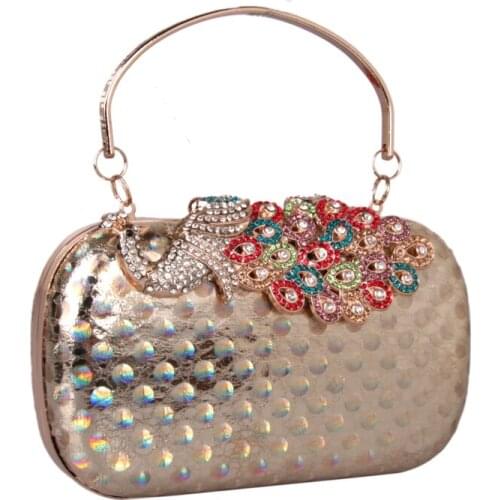 Women Clutch leatherette All Seasons Wedding Event/Party Formal Minaudiere Rhinestone MiniSpot Snap Silver Black Gold