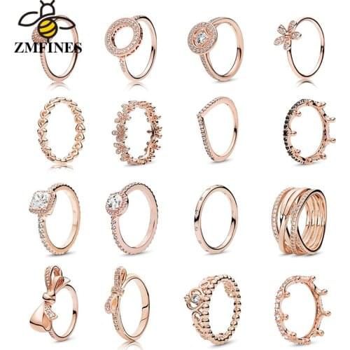 ZMFINES Rings With Cubic Zirkonia For Women
