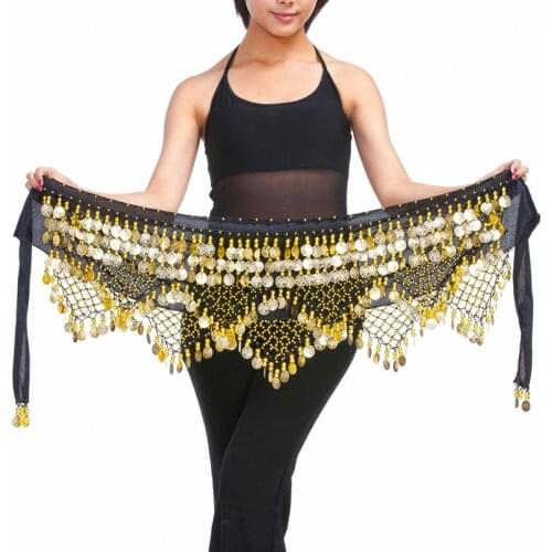 11 Color Velvet Egyptian Belly Dance Coins Belts For Women Classic Belly Dance Costume Accessories Hip Scarf Bellydance