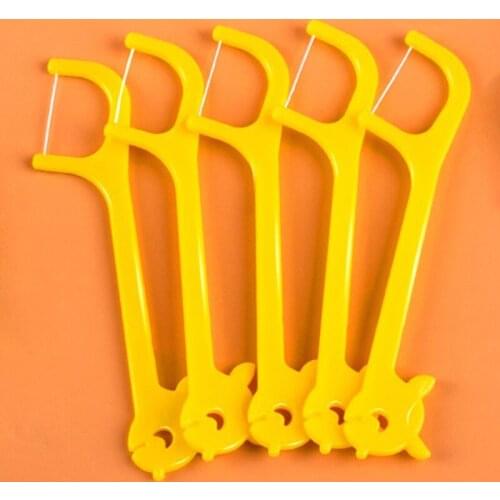 40pcs Disposable Flosser Interdental Brush Teeth Stick Toothpicks Floss Pick Oral Gum Teeth Floss Cleaning Care