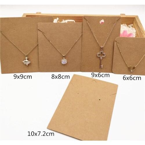 50Pcs Fashion Jewelry Display Necklace Charms Package Ckage Card Kraft Dreamcatcher/Marble Style Pendant Display Tag CardS