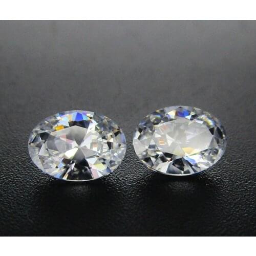 50pcs Pick Colors White Black Yellow AAaAA Grade 2x3mm Loose Zircon Stone Oval Cut Cubic Zirconia