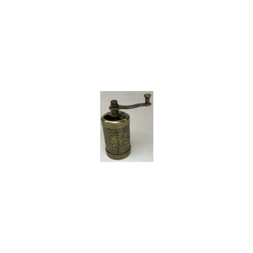 ANTIQUE BRASS COLORED OTTOMAN STYLE ZINC ALLOY CASTING HAND MADE MINI CARABIBER MILL GRINDER