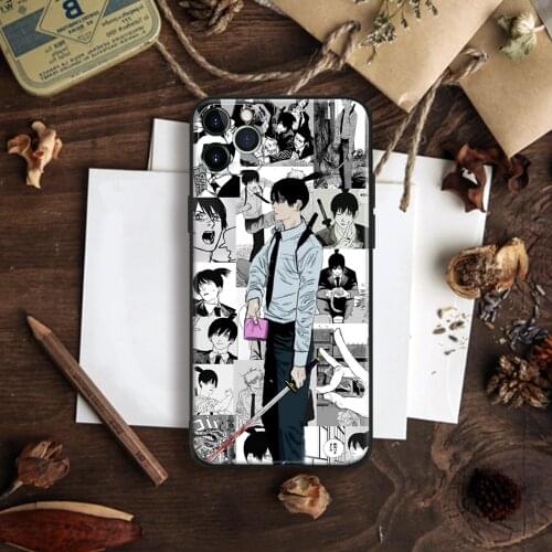 Aki Hayakawa Chainsaw Man Manga Anime Soft TPU Glass Phone Case for IPhone SE 6s 7 8 Plus X Xr Xs 11 12 Mini Pro Max Samsung