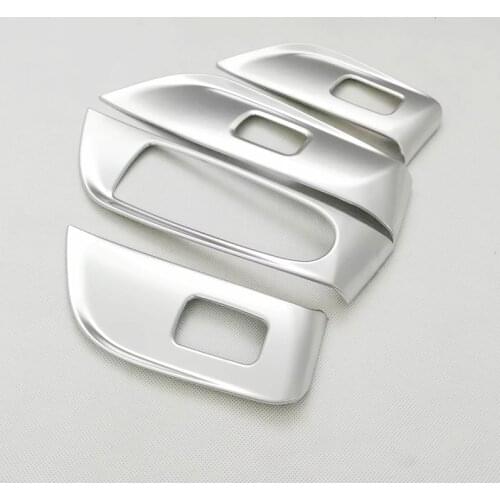 For Mercedes Benz E Class 2016 2017 2018 ABS Matte Door and window glass lifting switch Trim Cover sticker car styling 4pcs