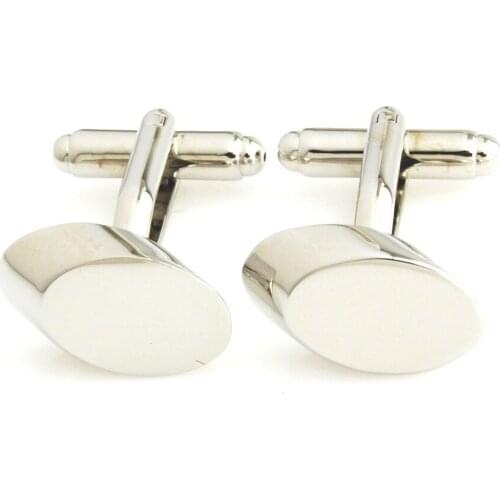 YH-1501 Elegant Plain Metal Blank Cufflinks - Mixed styles acceptable