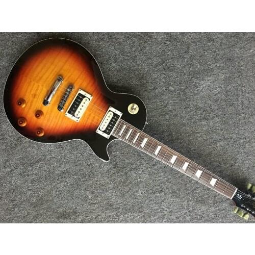 Classic electric guitar with good sound quality, new style, guitar sunburst color free shipping