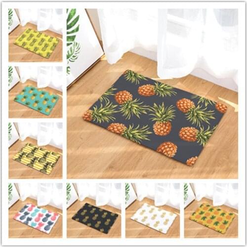 Pineapple Floor Mats Living Rooms Anti-slip Carpet for Bedroom Kitchen Bathroom Rug Welcome Mats for Front Door