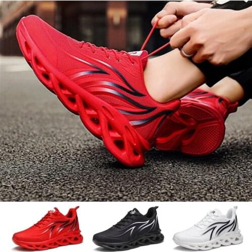 LUFUMA Mens Flame Printed Sneakers Flying Weave Sports Shoes Comfortable Running Shoes Outdoor Men Athletic Shoes