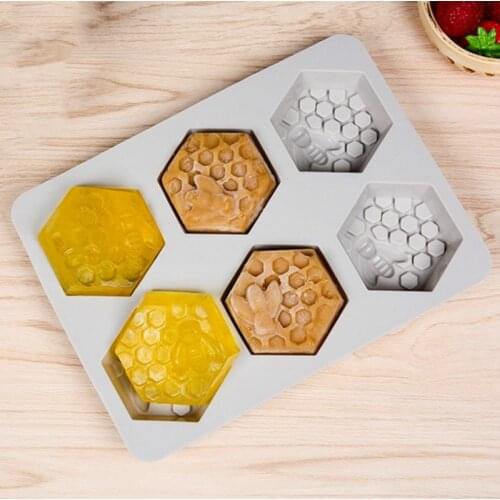 6 Hole Square Soap Mold Cake Decorating Tools Hand Making Tools Chocolate Cake Mooncake Sugarcraft Silicone Mould Crafts