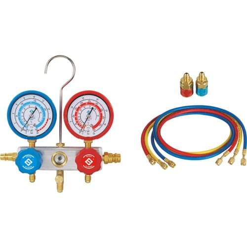 Refrigerant Manifold Gauge Set Charging Hose 1/4 Thread Hose for R12 R134A