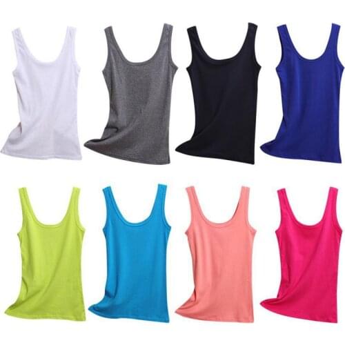 Spring Summer Tank Tops Women Sleeveless Round Neck Loose T Shirt Ladies Vest Singlets Camisole Cotton Ladies Thin Vest