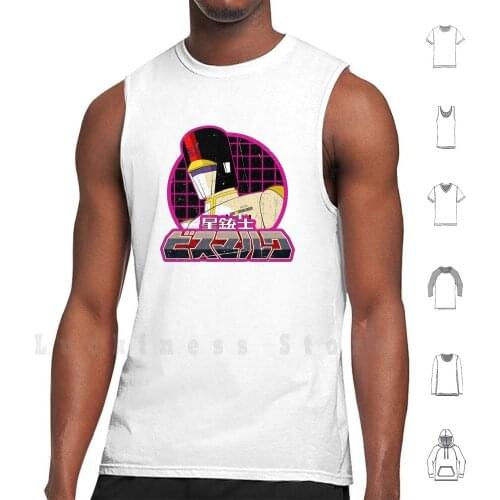 Retro Rider tank tops vest 100% Cotton Sheriff Cowboy Saber Rider Space Anime Retro Robot