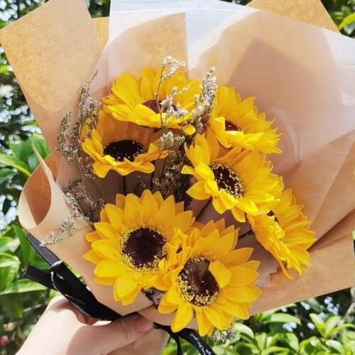 Simulation Sunflower Soap Flower Bouquet for Home Decoration Wedding Bouquet Photography Props Holiday Teachers' Day Gifts