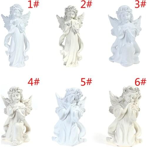 Praying Cherub Statue Resin Angel Figurine Statue Figurine Home Garden Decor Wings Angel Statue