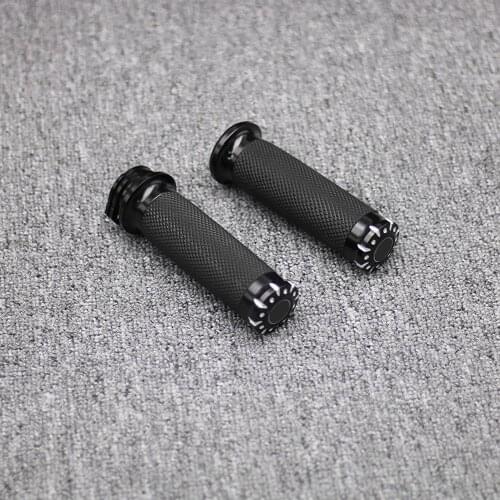 Motorcycle Black Handle Bar Hand Grips For Harley Dyna Softail Touring Sportster XL883 1200
