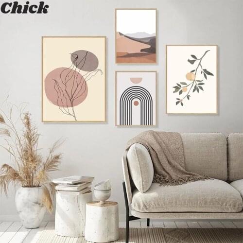 Aesthetic Boho Butterfly Moth Canvas Painting Abstract Desert Poster Botanical Print Wall Art Picture Modern Home Decoration