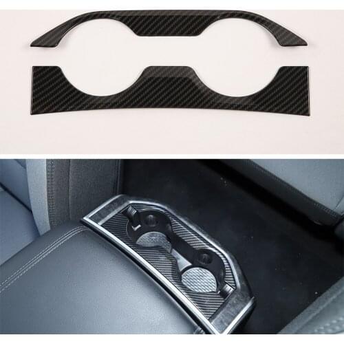 New ABS Car Trim Styling For Dodge Ram 2018 Up Armrest Storage Box Back Water Cup Holder Panel Cover Stickers